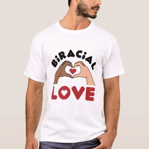 Biracial Love Mixed Race Couple T_Shirt
