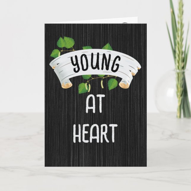 Birch Banner and Ivy Birthday Humor Card (Front)