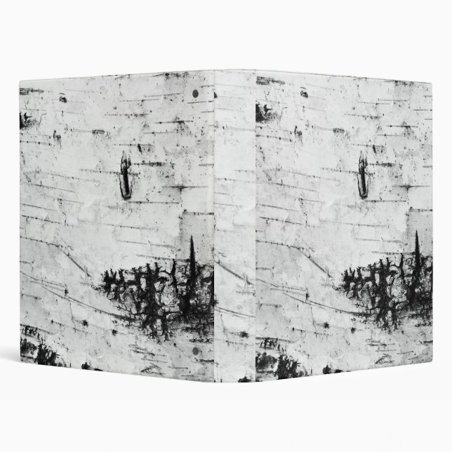 Birch bark 3 ring binder (Background)