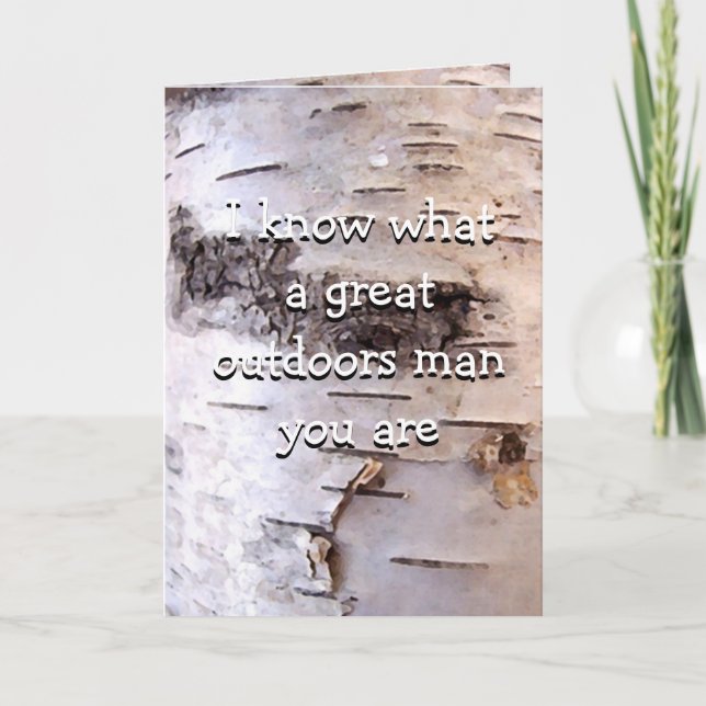 Birch Bark Birthday Humorous Card (Front)