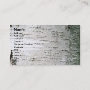 Birch bark business card