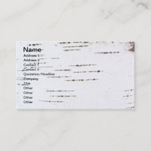 Birch bark business card