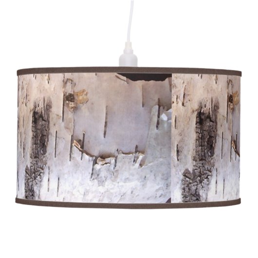 Birch Bark Ceiling Lamp (Front)