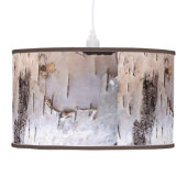 Birch Bark Ceiling Lamp (Left)