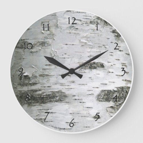Birch Bark Large Clock