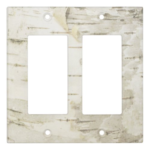 Birch Bark Lightswitch Double Light Switch Cover
