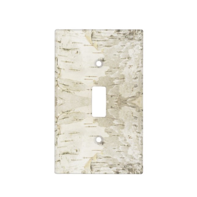 Birch Bark Lightswitch Light Switch Cover (Front)