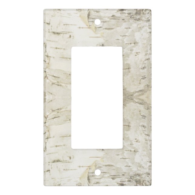 Birch Bark Lightswitch Toggle Light Switch Cover (Front)