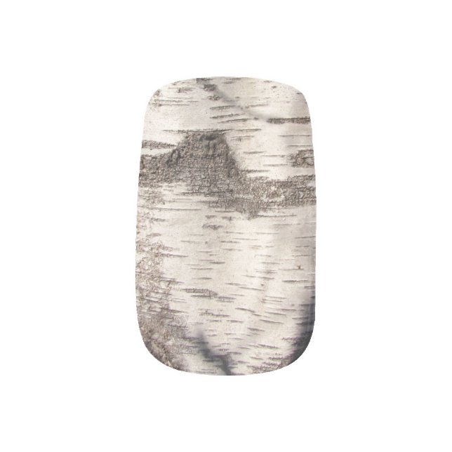 Birch Bark ~ nails Minx Nail Art (Left Thumb)