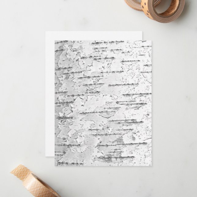 Birch Bark Note Card (Front/Back In Situ)