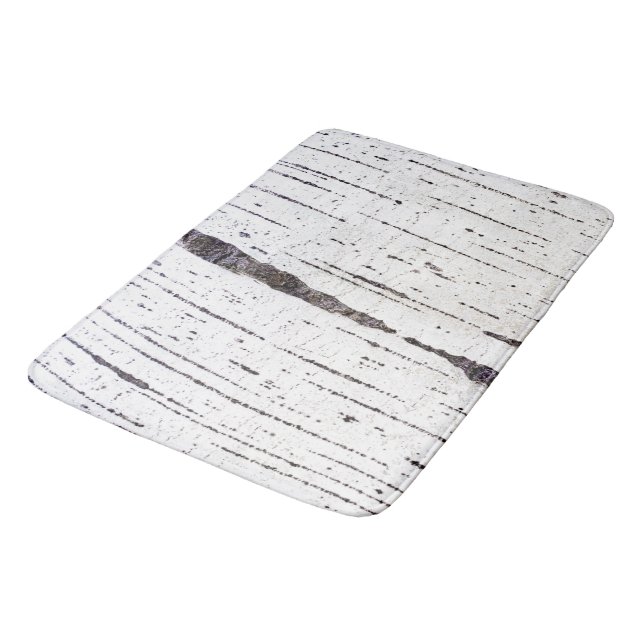 Birch bark pattern bathroom mat (Angled)