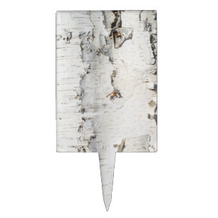 Birch bark pattern cake topper