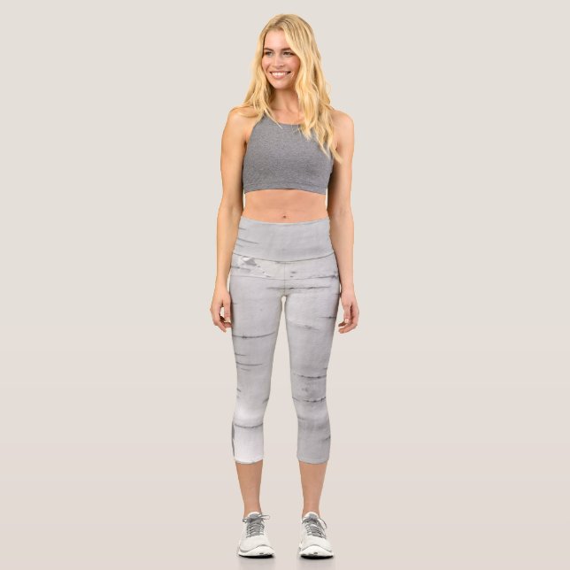 Birch bark pattern capri leggings (Front)