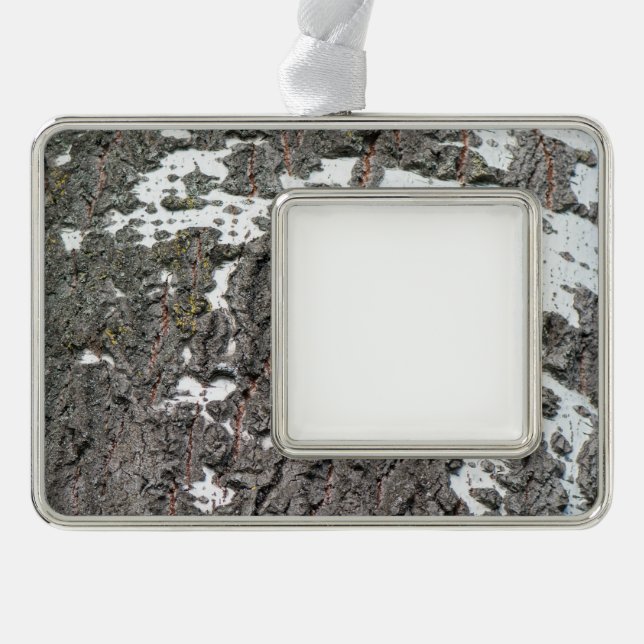 Birch bark pattern christmas ornament (Front)