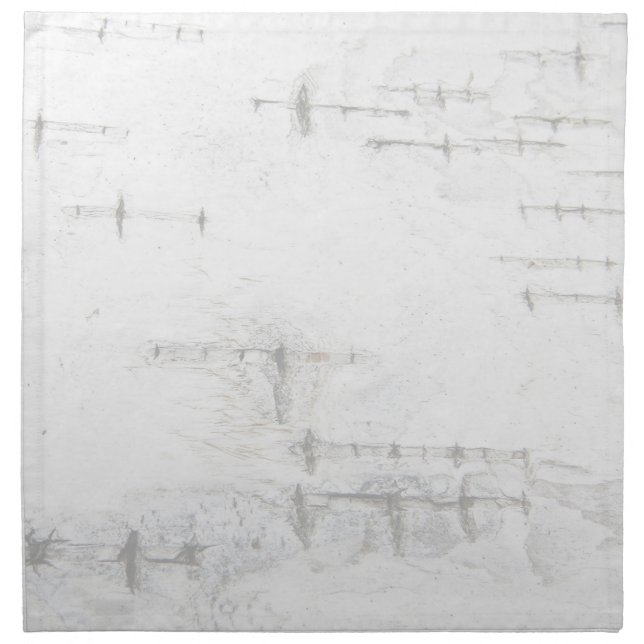 Birch bark pattern cloth napkin (Front)