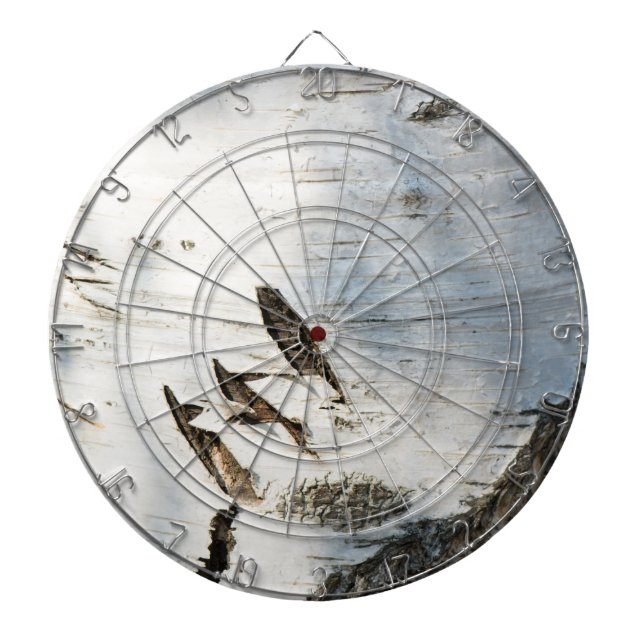 Birch bark pattern dart board (Front)