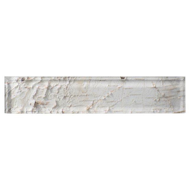 Birch bark pattern desk name plate (Front)