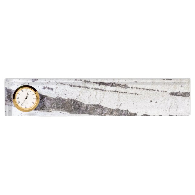 Birch bark pattern desk name plate (Front)