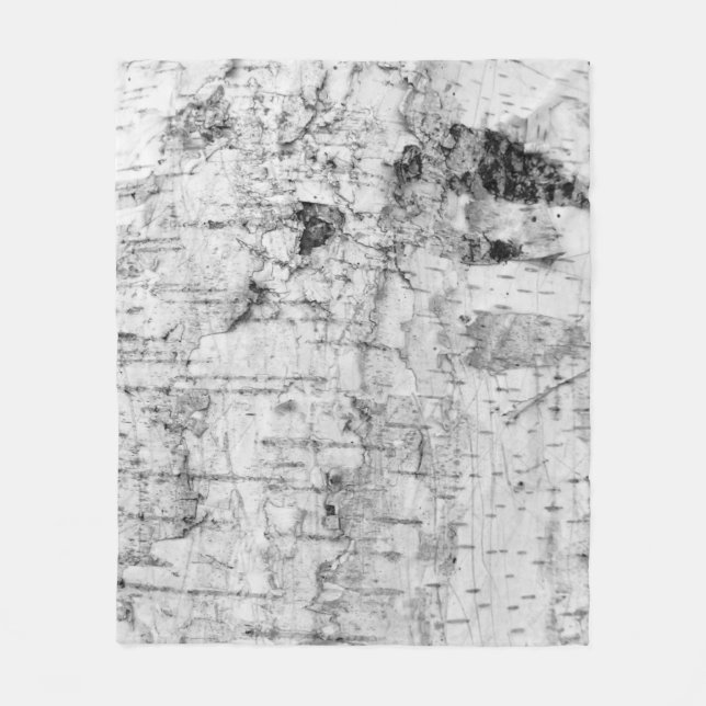 Birch bark pattern fleece blank blanket (Front)