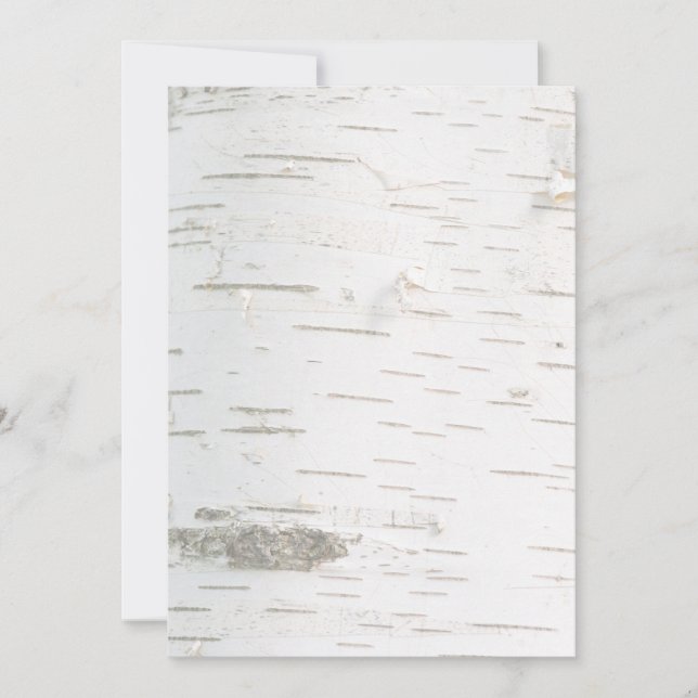 Birch bark pattern invitation (Front)