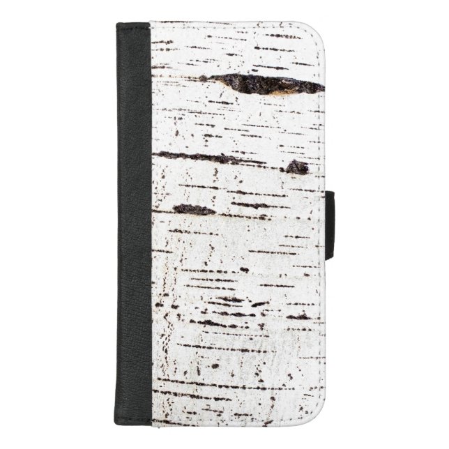 Birch bark pattern iPhone wallet case (Front)