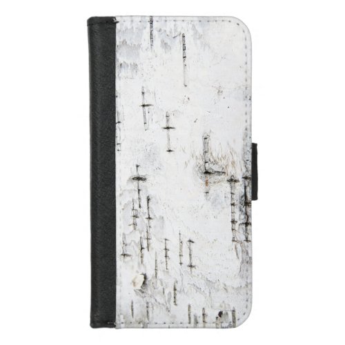Birch bark pattern iPhone 87 wallet case