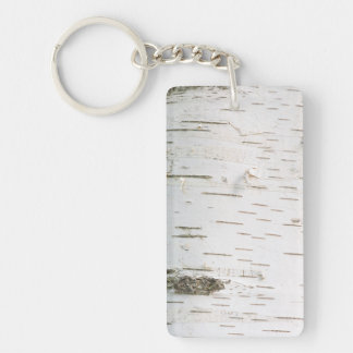Birch bark pattern keychain