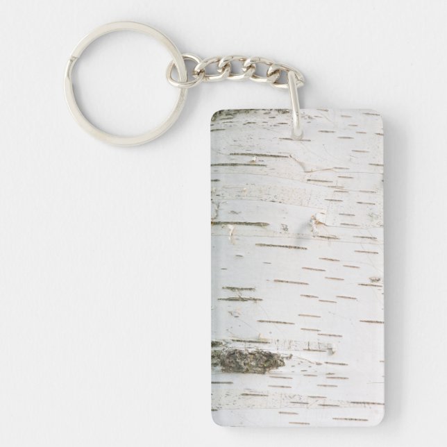 Birch bark pattern keychain (Front)