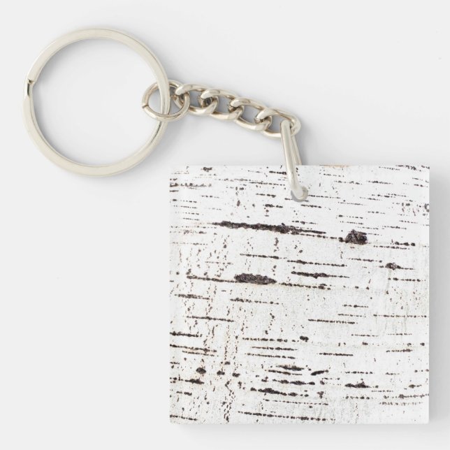 Birch bark pattern keychain (Front)