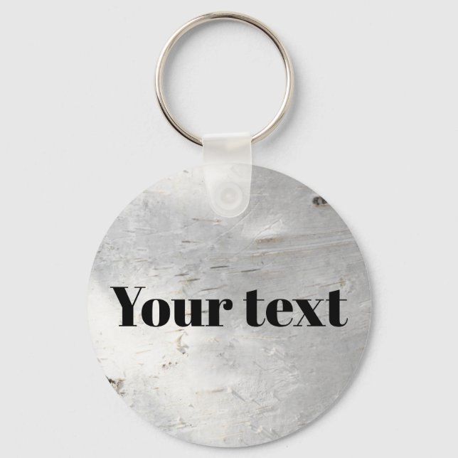 Birch bark pattern keychain (Front)