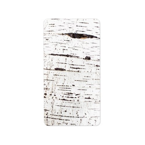 Birch bark pattern label
