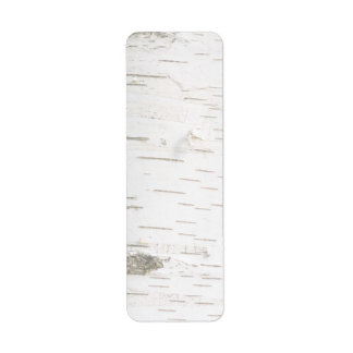 Birch bark pattern label