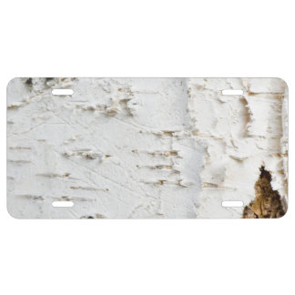 Birch bark pattern license plate