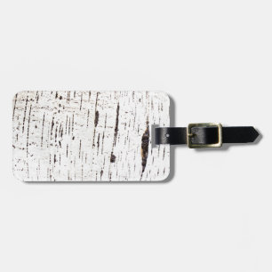 Birch bark pattern luggage tag
