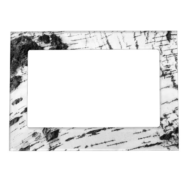 Birch bark pattern magnetic photo frame (Front)