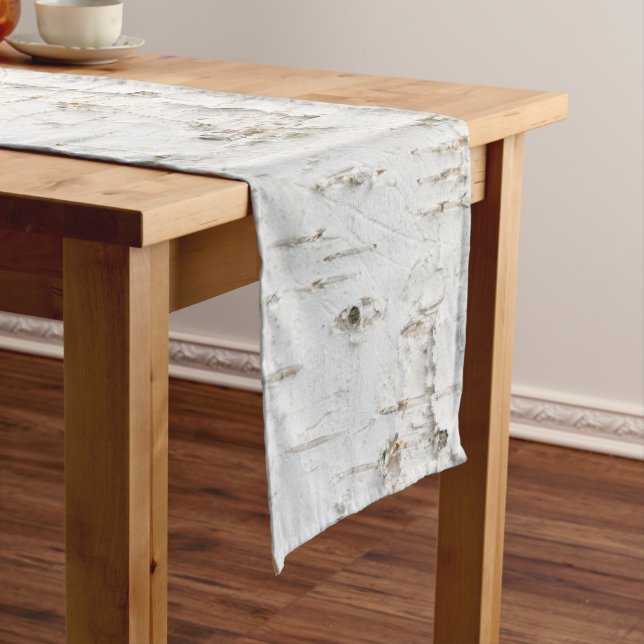 Birch bark pattern medium table runner (In Situ)