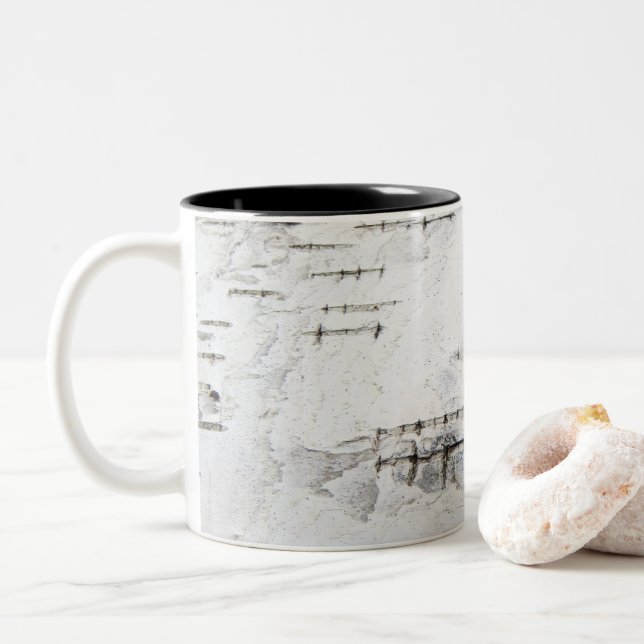 Birch bark pattern mug (With Donut)