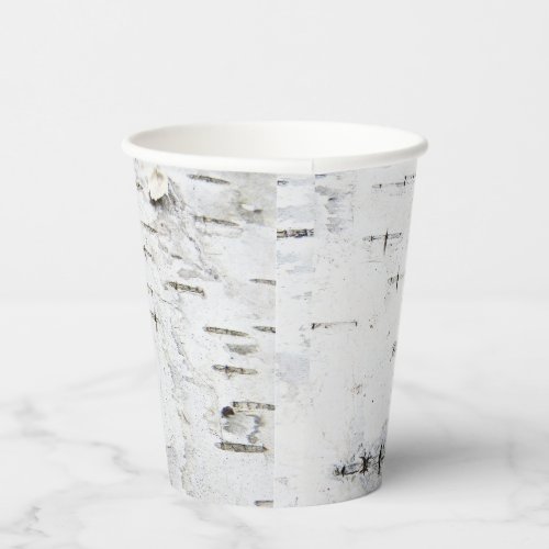 Birch bark pattern paper cups