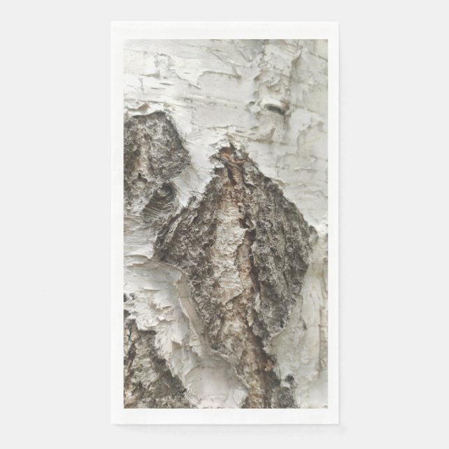 Birch bark pattern paper guest towels (Front)
