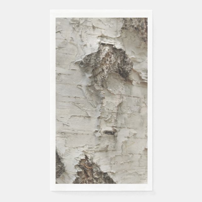 Birch bark pattern paper guest towels (Front)