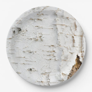Birch bark pattern paper plates