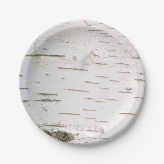 Birch bark pattern paper plates