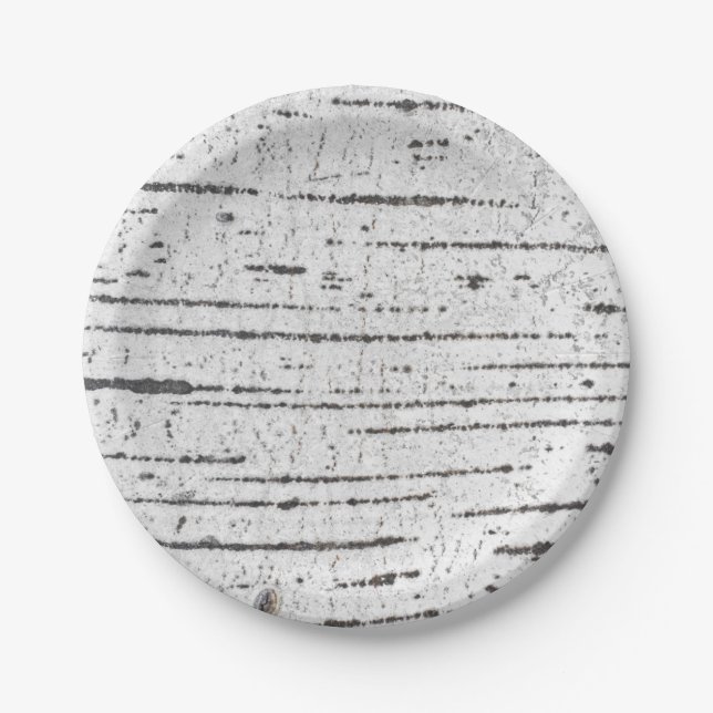 Birch bark pattern paper plates (Front)