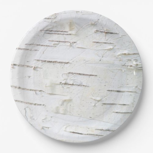 Birch bark pattern paper plates