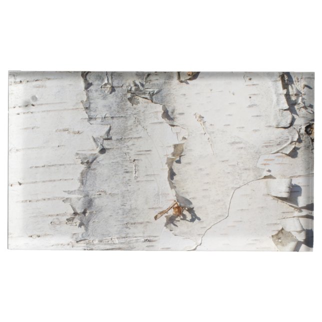 Birch bark pattern place card holder (Front)