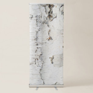 Birch bark pattern retractable banner