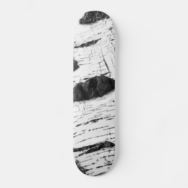 Birch bark pattern skateboard deck (Front)