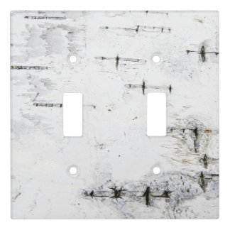 Birch bark pattern switch cover