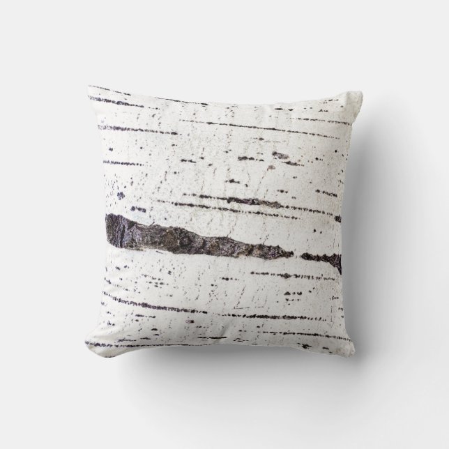 Birch bark pattern throw pillow (Front)