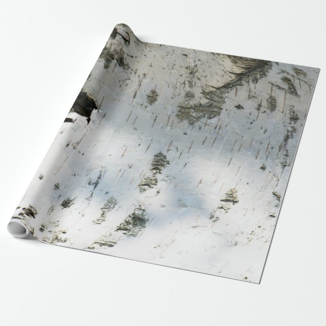Birch bark pattern wrapping paper (Unrolled)